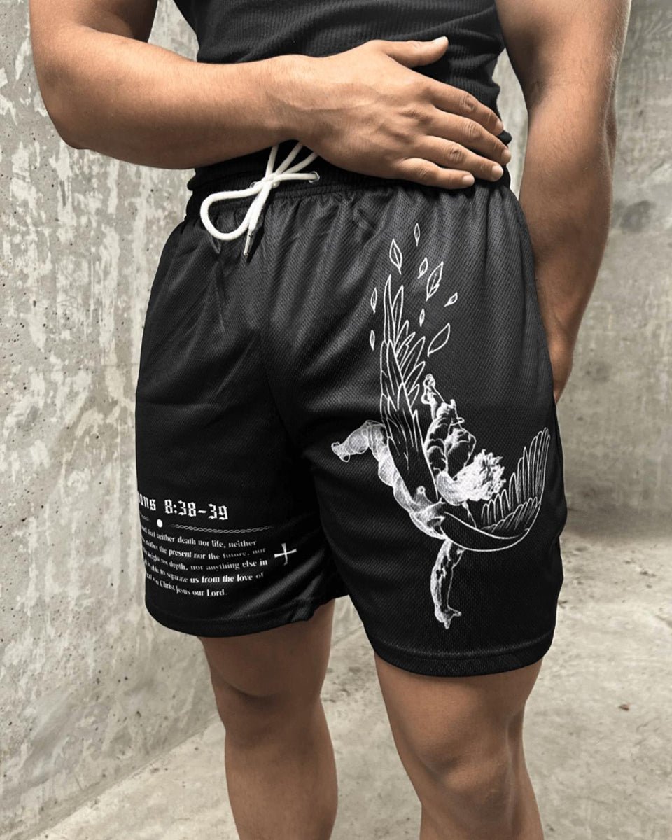 Fallen Angel Shorts - Black - Gods Creation