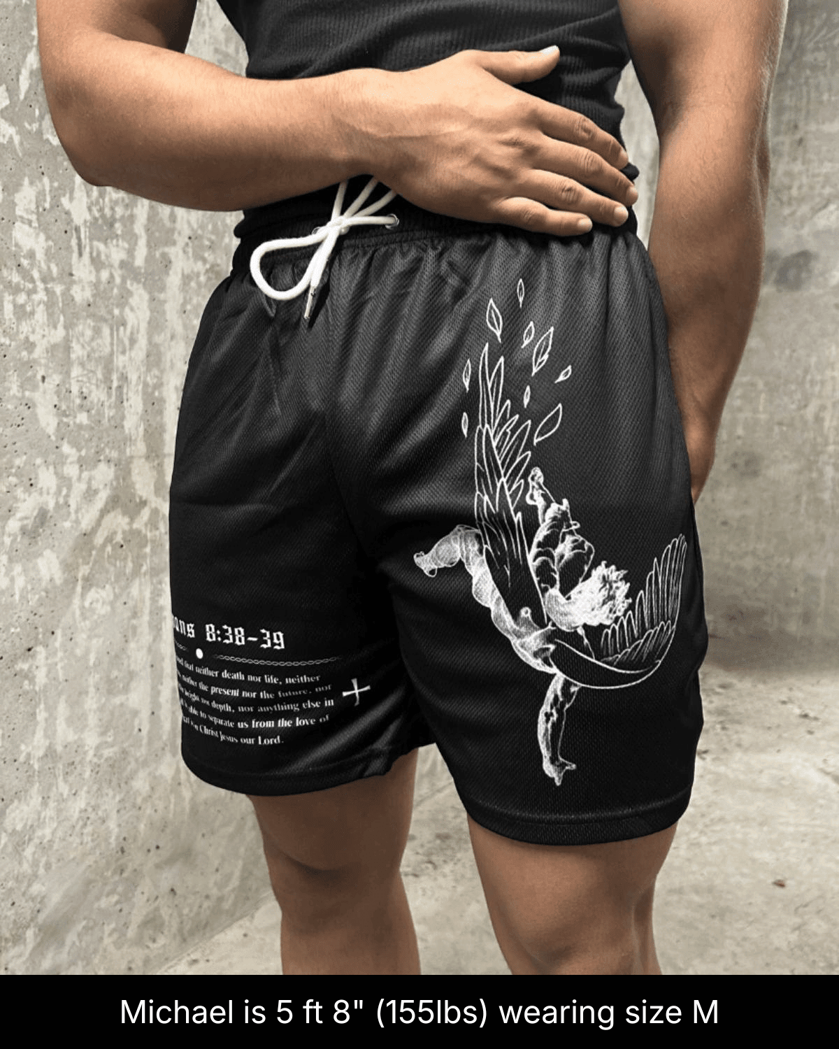 Fallen Angel Shorts - Black - Gods Creation