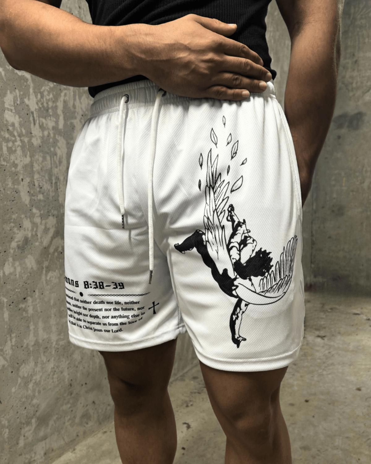Fallen Angel Shorts - White - Gods Creation