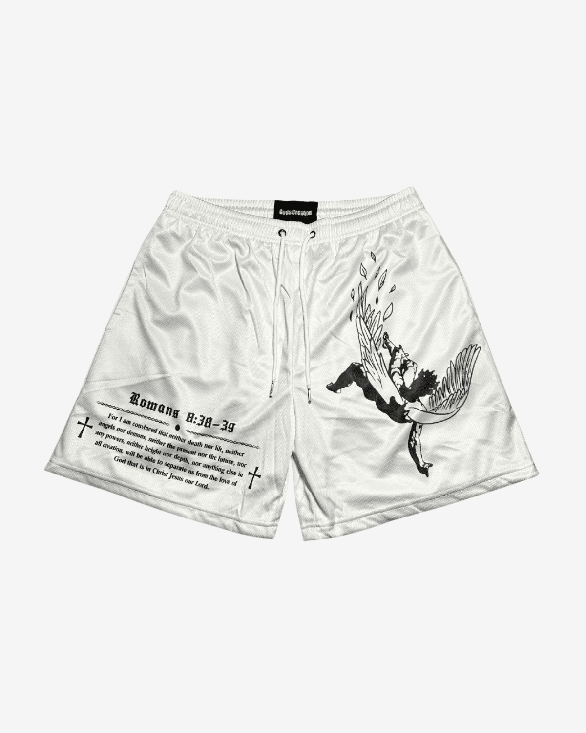 Fallen Angel Shorts - White - Gods Creation