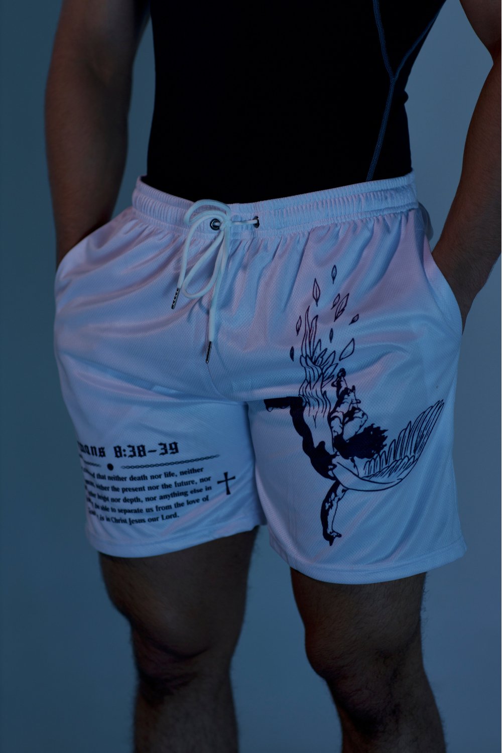 Fallen Angel Shorts - White - Gods Creation