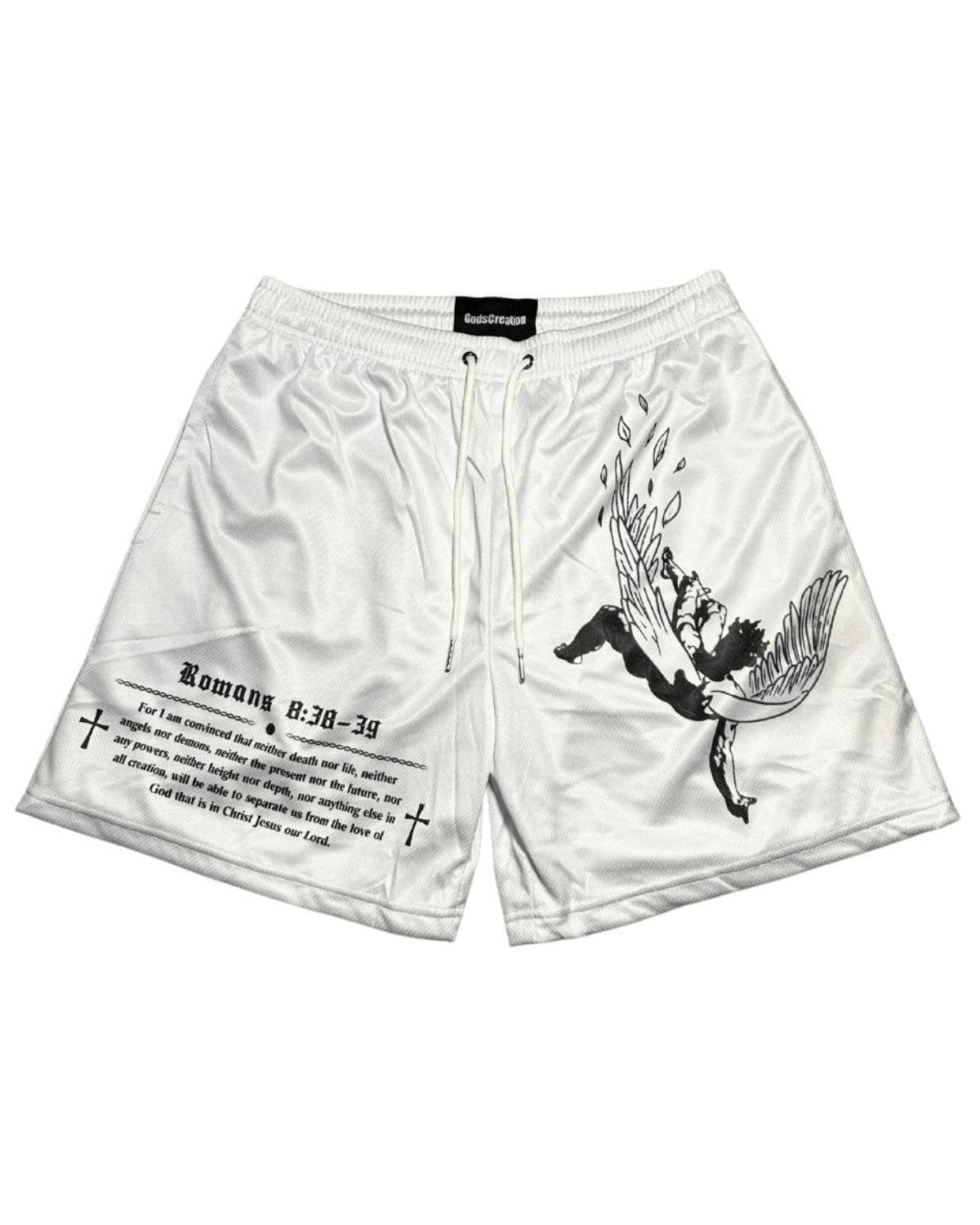 Fallen Angel Shorts - White - Gods Creation