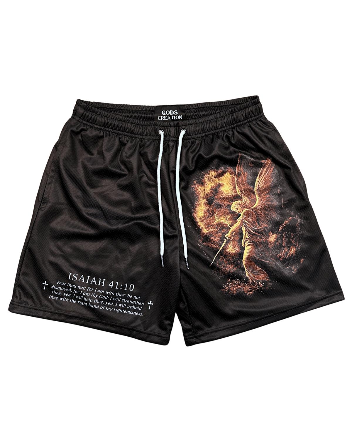 Fear Not Shorts - Black/Red Angel - Gods Creation
