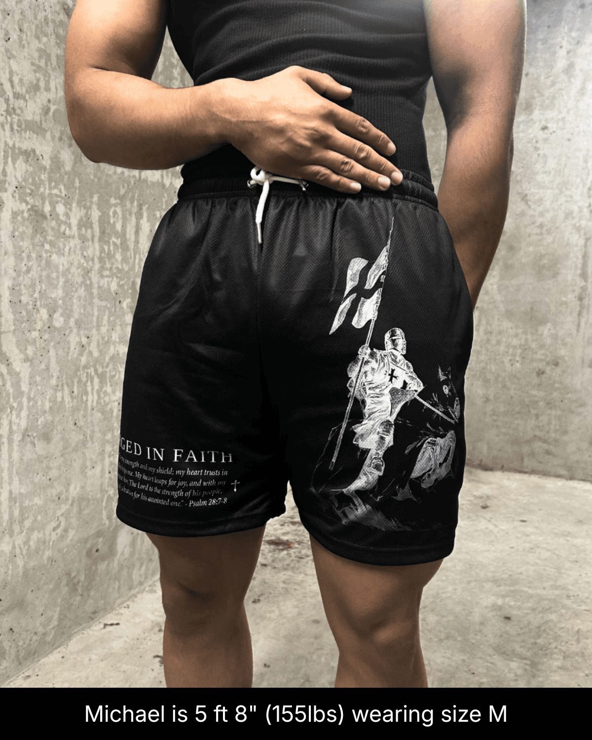 Forged In Faith Shorts - Black - Gods Creation