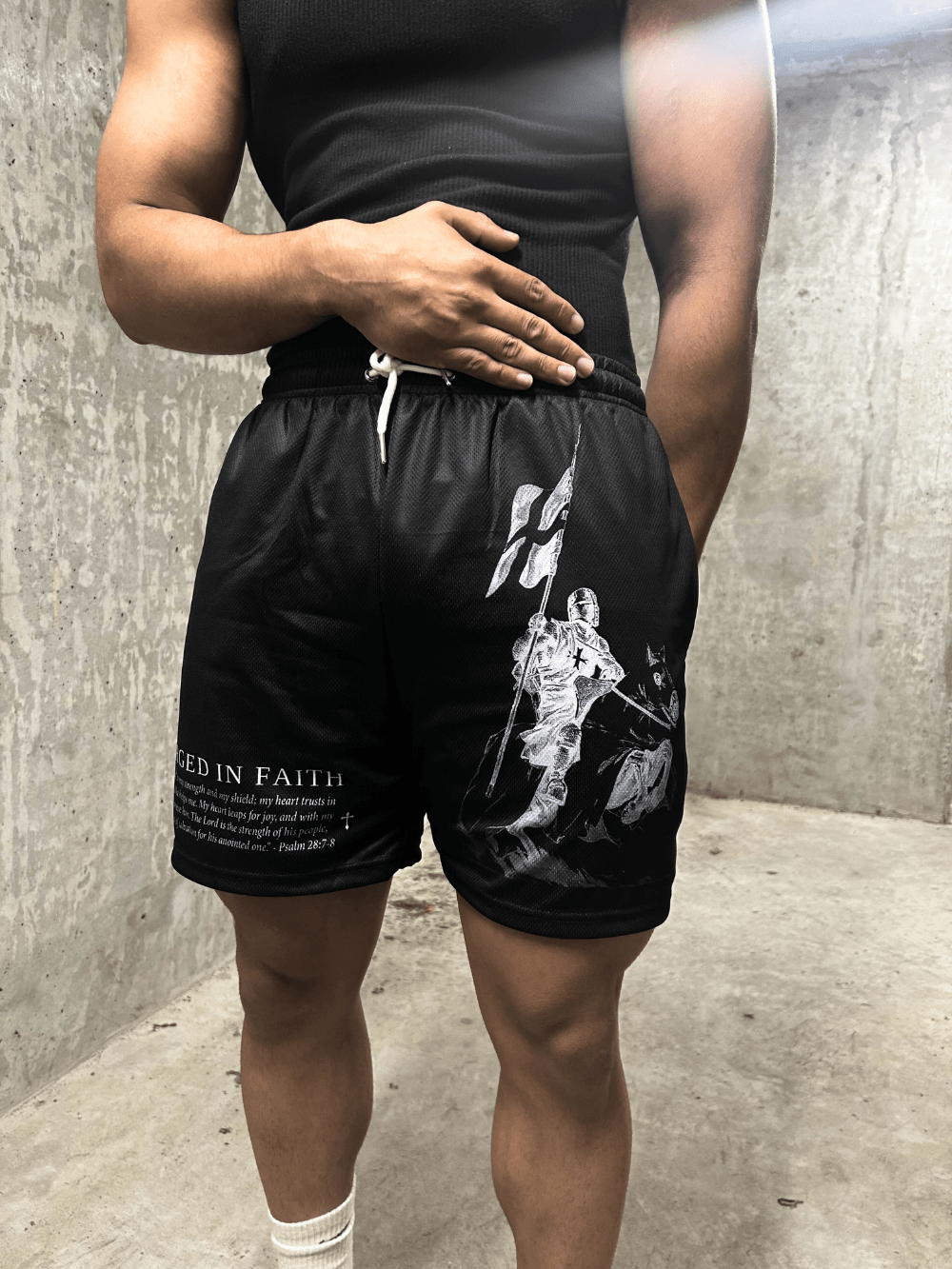 Forged In Faith Shorts - Black - Gods Creation