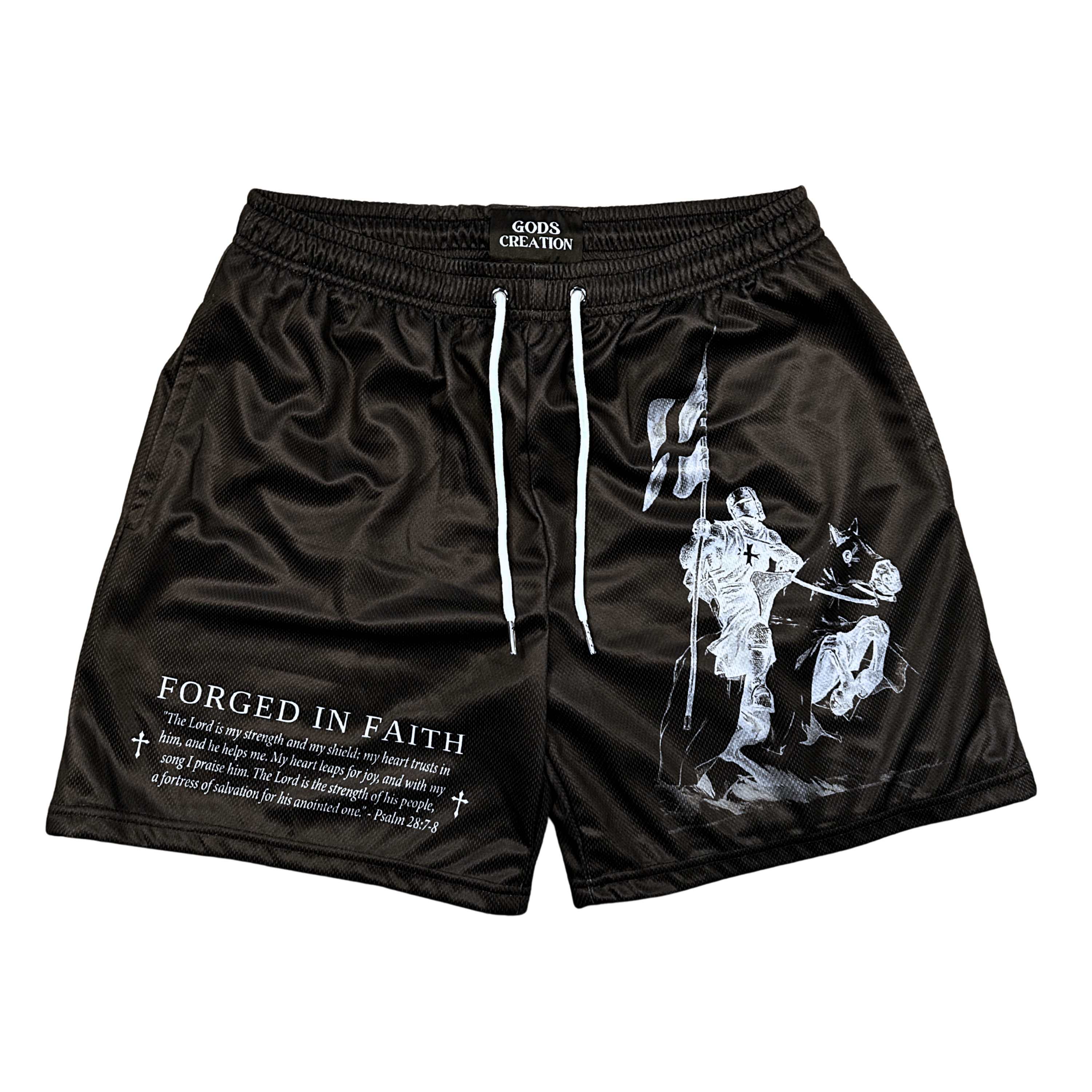 Forged In Faith Shorts - Black - Gods Creation