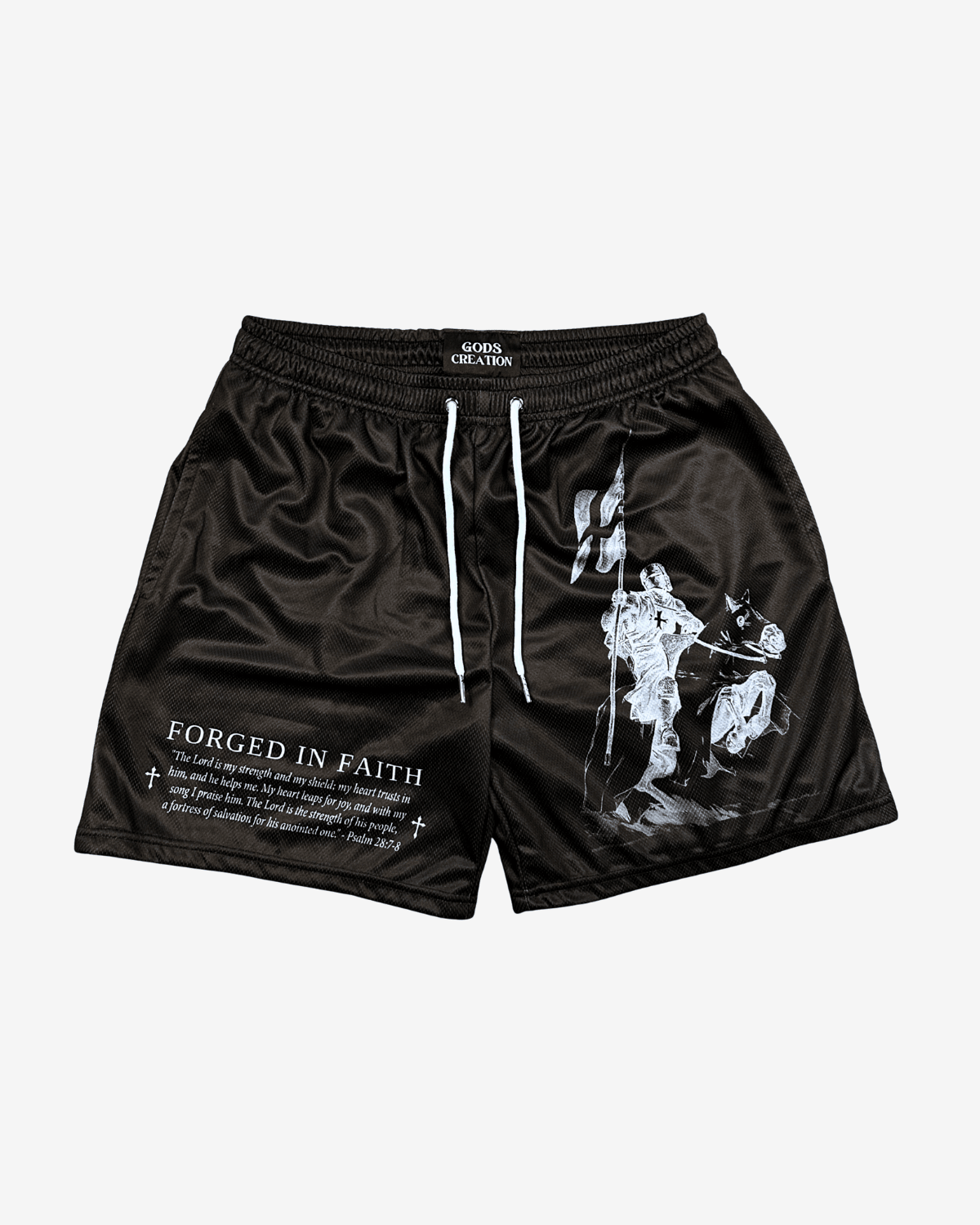 Forged In Faith Shorts - Black - Gods Creation