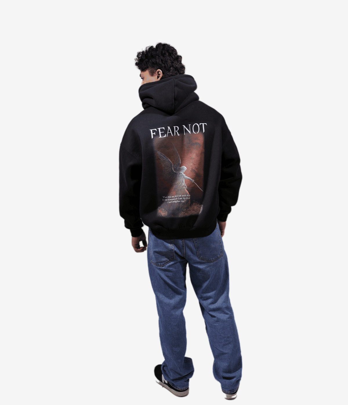 Fear Not Hoodie on model
