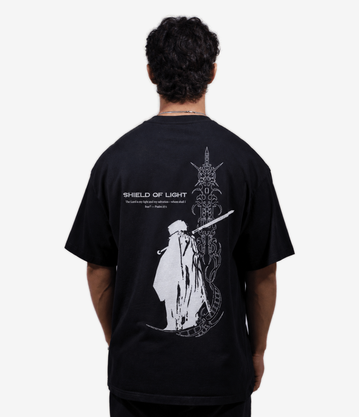 Shield Of Light Shirt - Black on model