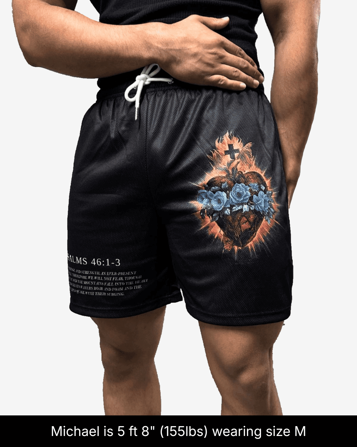 Heart Of Faith Shorts - Black - Gods Creation
