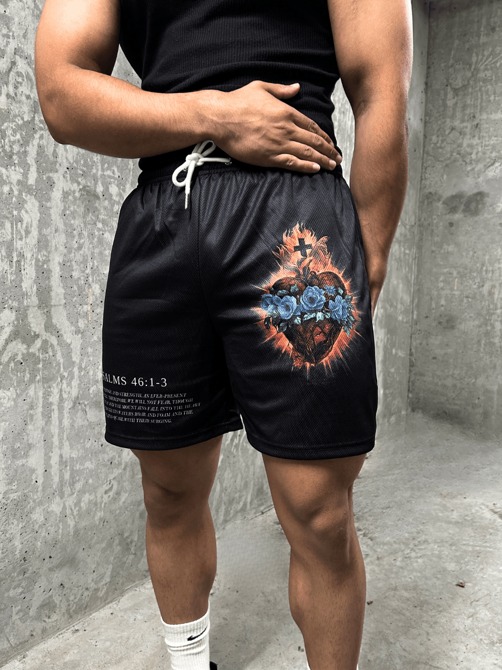 Heart Of Faith Shorts - Black - Gods Creation