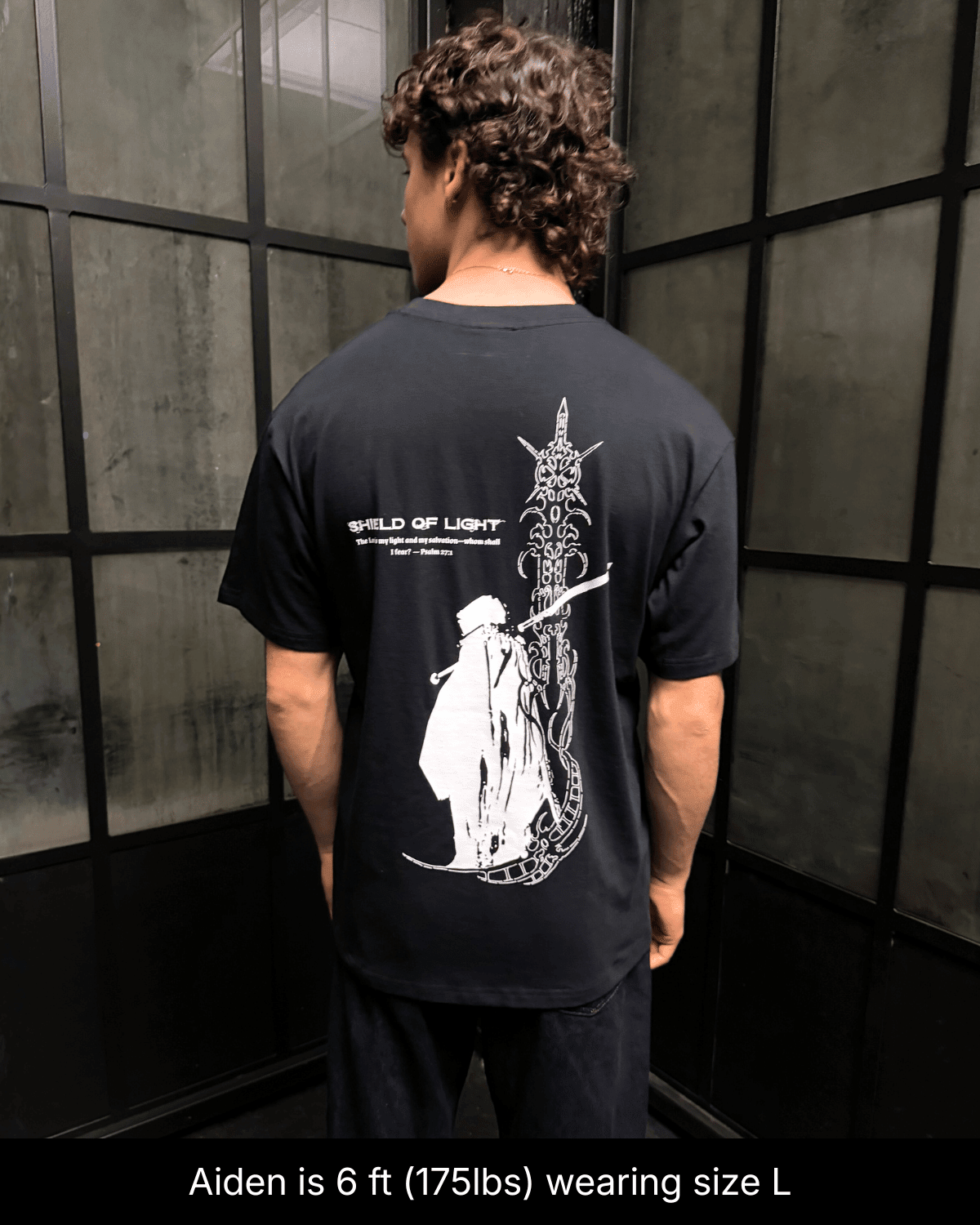 Shield Of Light Shirt - Black - Gods Creation