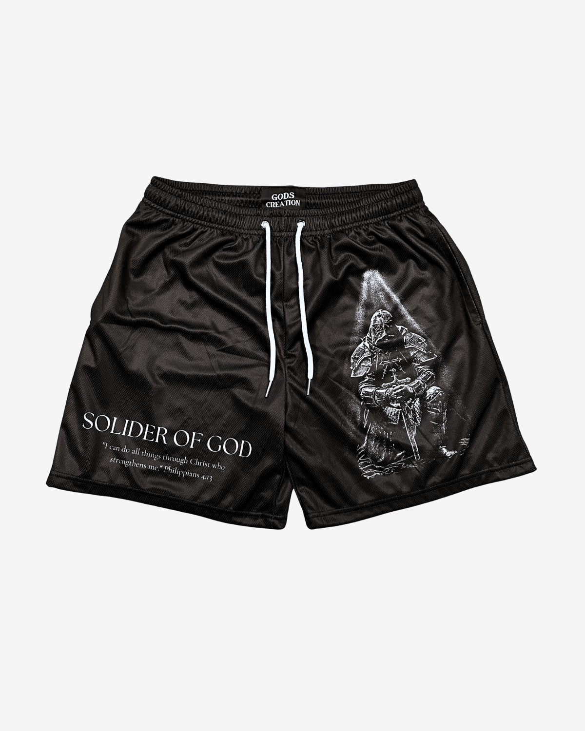 Soldier Of God Shorts - Black - Gods Creation
