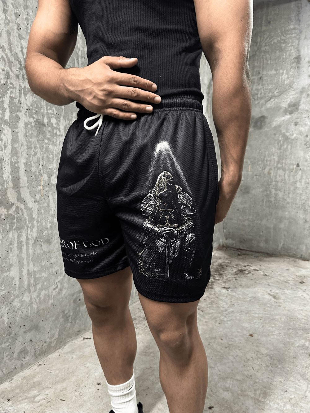 Soldier Of God Shorts - Black - Gods Creation