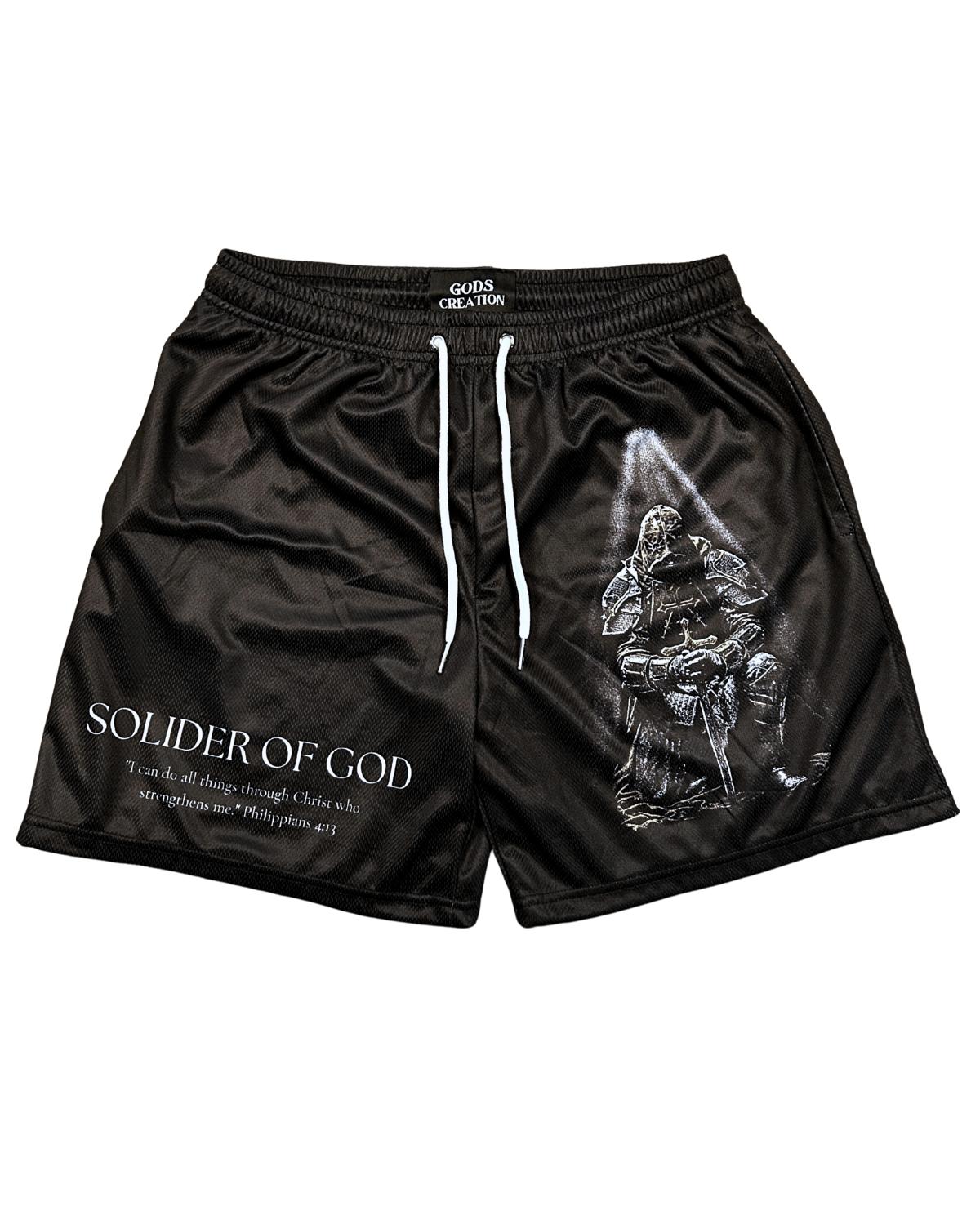 Soldier Of God Shorts - Black - Gods Creation