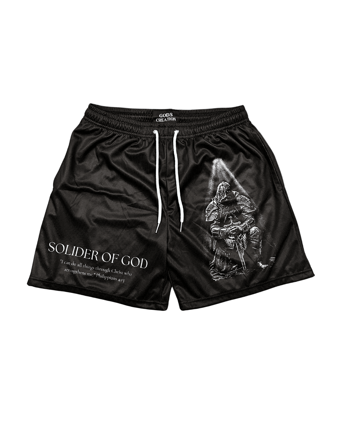 Soldier Of God Shorts - Black - Gods Creation