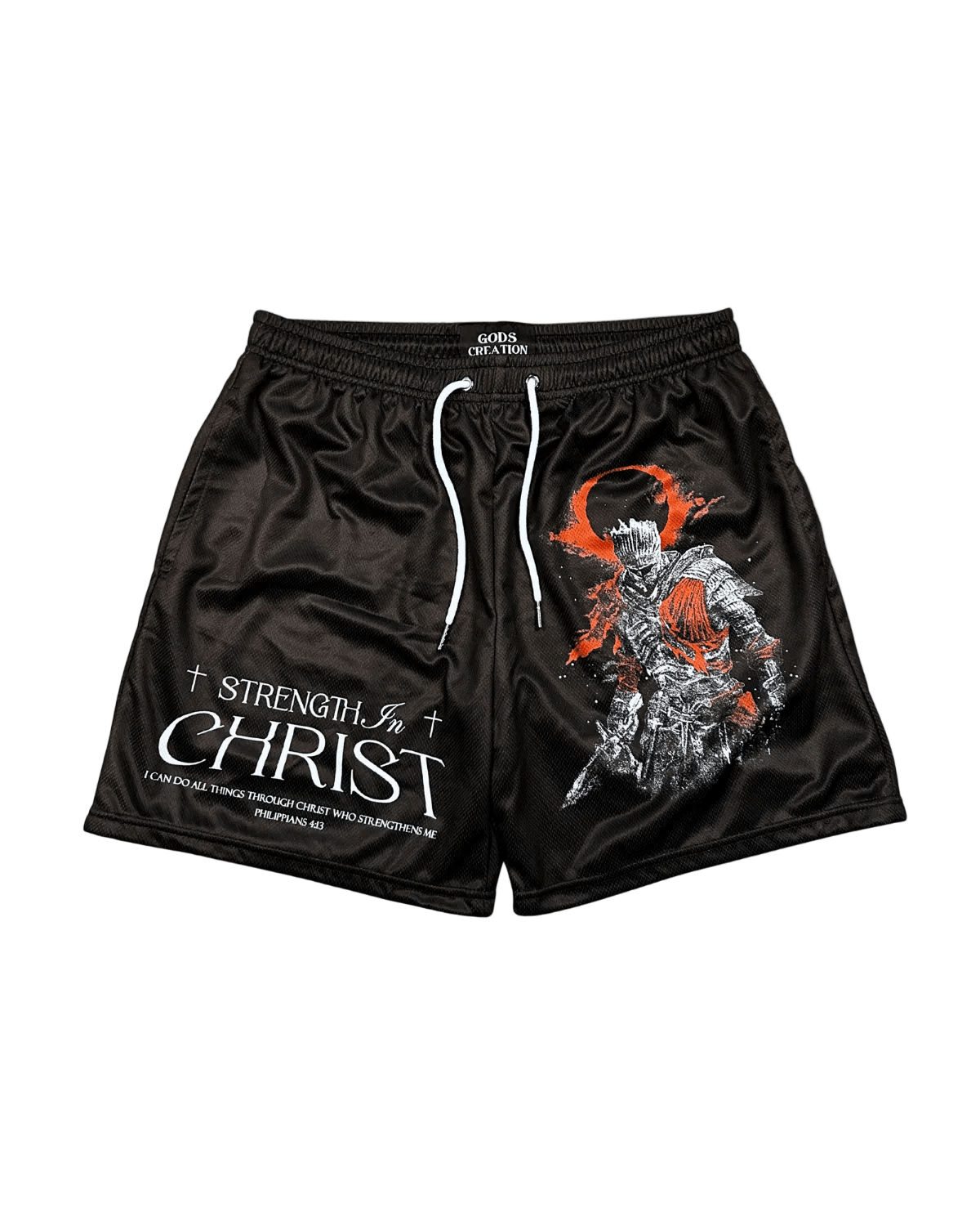 Strength In Christ Shorts - Black - Gods Creation