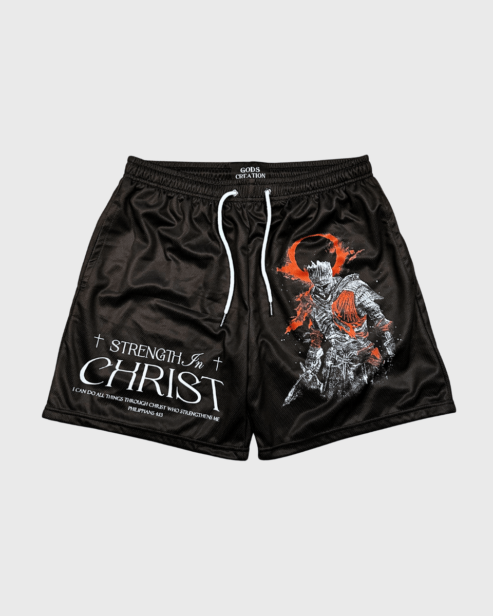 Strength In Christ Shorts - Black